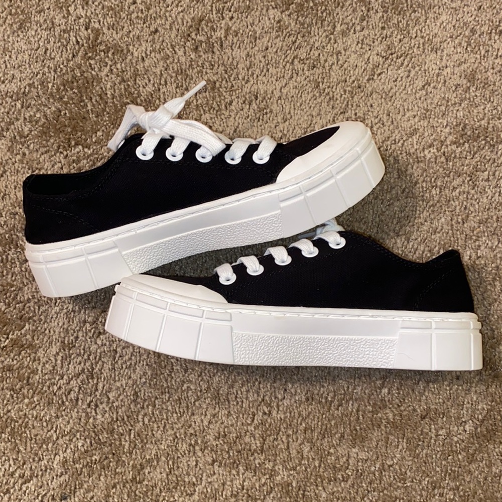 Chunky Black & White Shoes